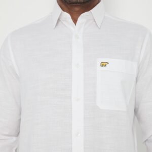 Jack Nicklaus Jett Kemeja Pria Lengan Panjang Slim Fit White