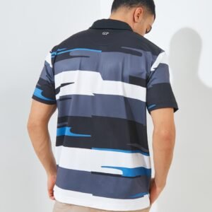 Jack Nicklaus Ladder PremiumModern Print Polo Black Out
