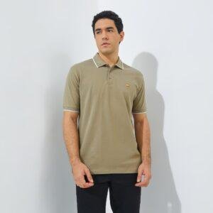 Jack Nicklaus Mandela Polo Shirt Pria Regular Fit Khaki