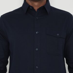 Jack Nicklaus Oberon Kemeja Pria Lengan Panjang Slim Fit Navy