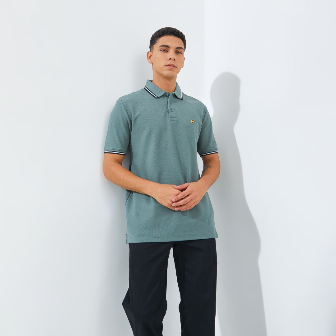 Jack Nicklaus Roderick Polo Shirt Pria Regular Fit Medium Green - Image 2