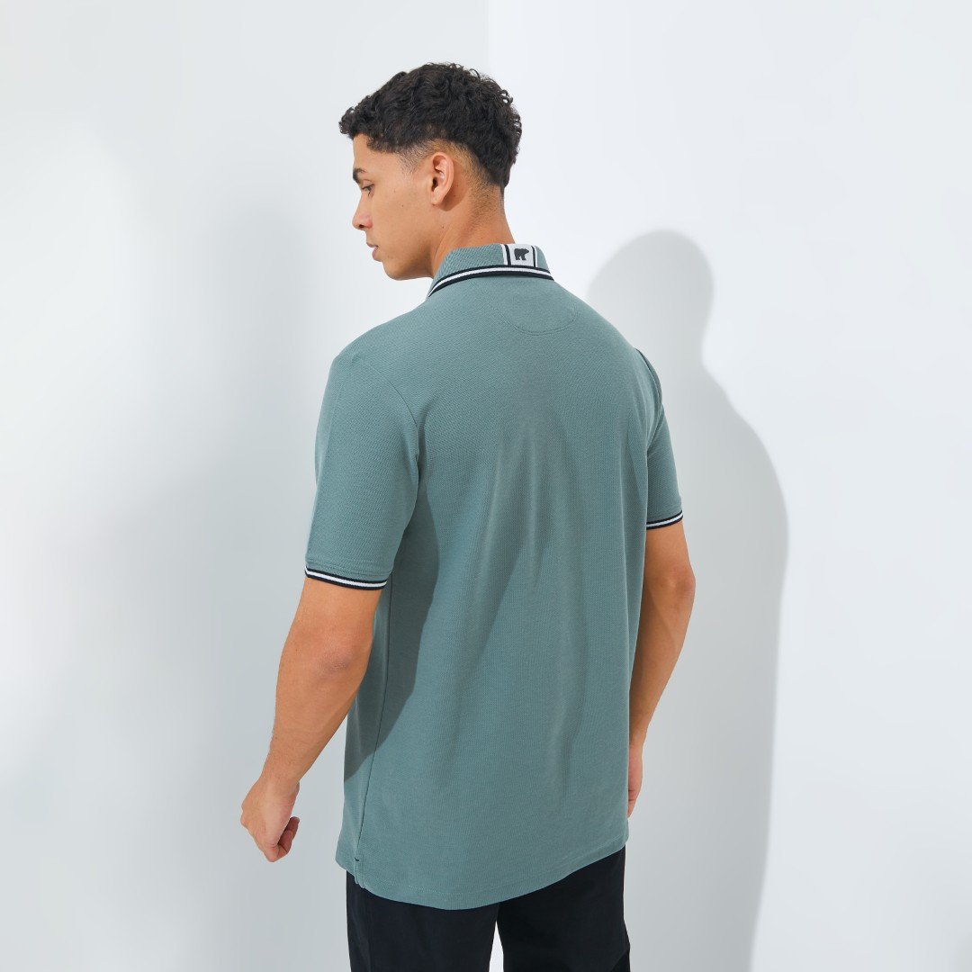 Jack Nicklaus Roderick Polo Shirt Pria Regular Fit Medium Green - Image 3