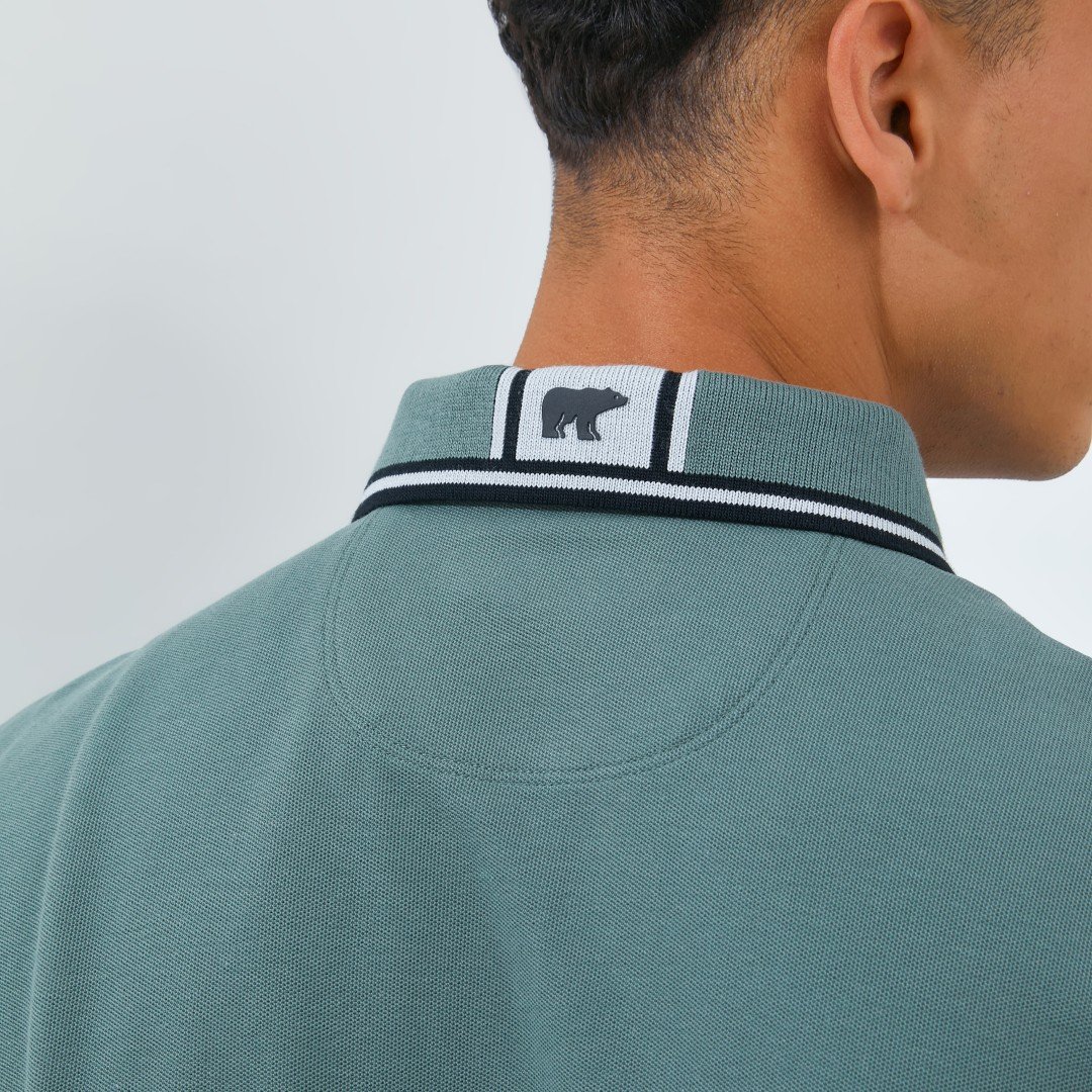 Jack Nicklaus Roderick Polo Shirt Pria Regular Fit Medium Green - Image 5