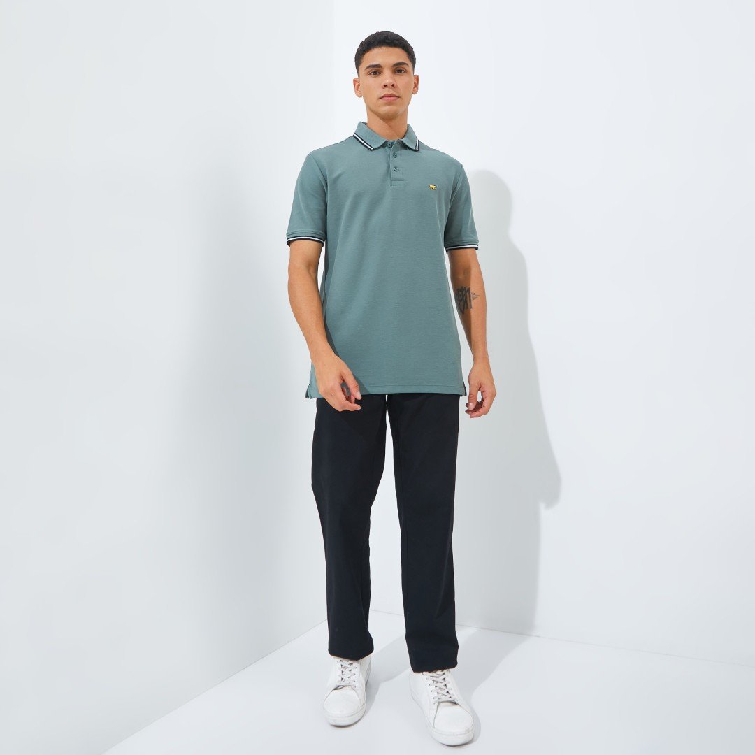 Jack Nicklaus Roderick Polo Shirt Pria Regular Fit Medium Green - Image 6