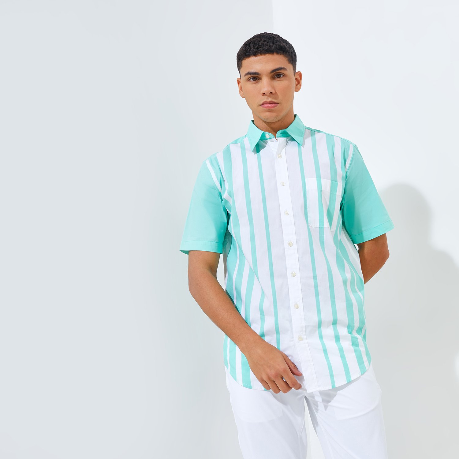 Jack Nicklaus Stardust Premium Men's Shirt Green Shore - Image 2