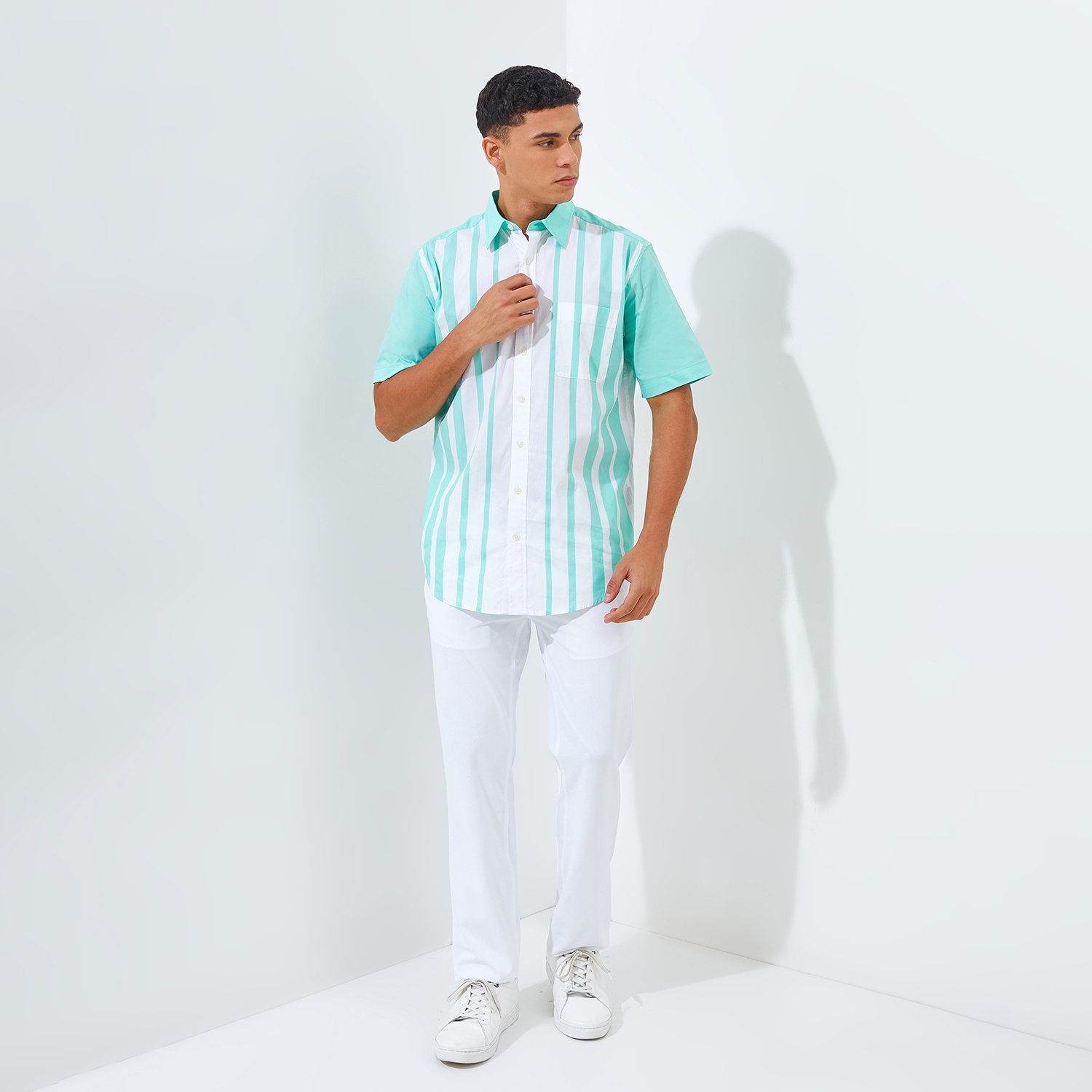 Jack Nicklaus Stardust Premium Men's Shirt Green Shore - Image 6