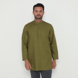 Jobb Aziz Baju Koko Pria Lengan Panjang Regular Fit Hijau