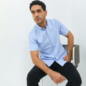 Jobb Edore Kemeja Pria Lengan Pendek Slim Fit Biru