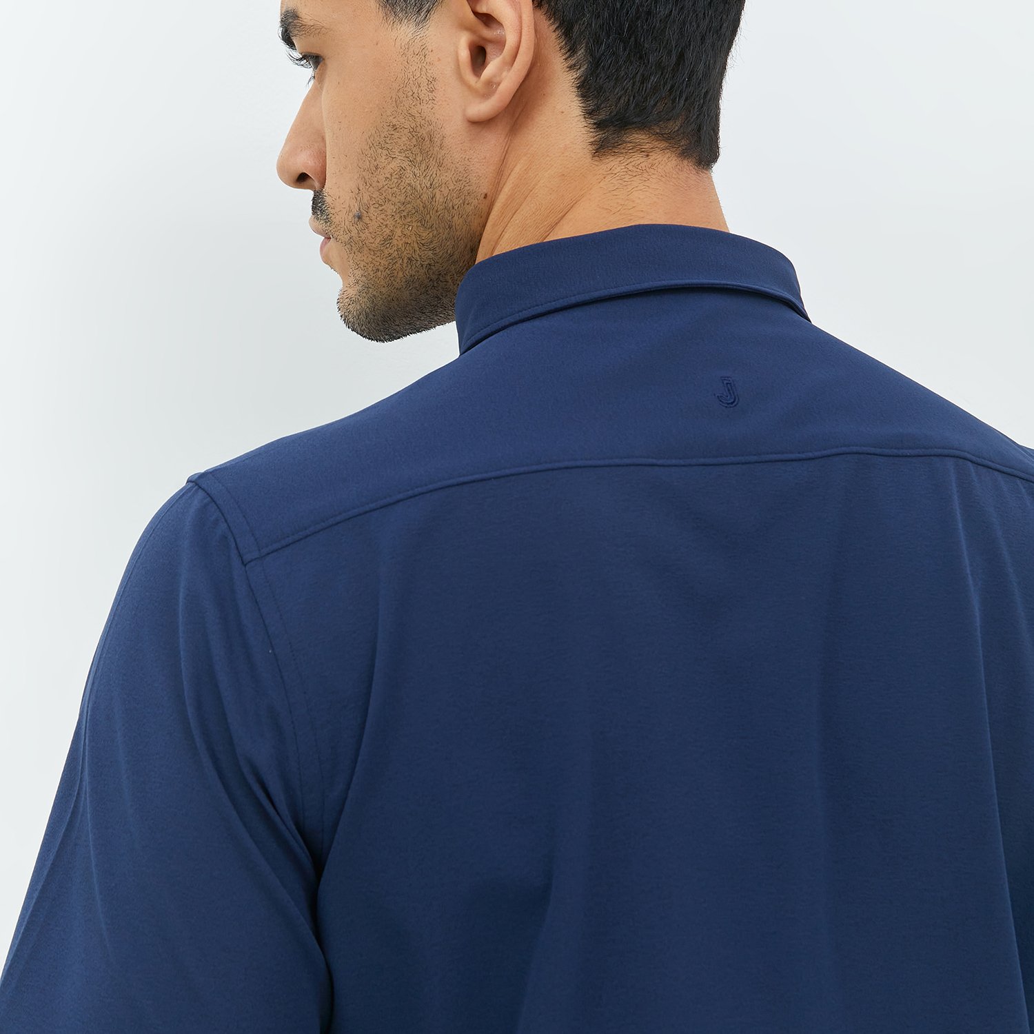 Jobb Edore Kemeja Pria Lengan Pendek Slim Fit Navy - Image 5