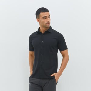 Jobb Endive Kemeja Pria Lengan Pendek Slim Fit Hitam