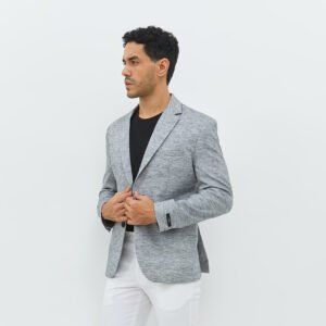 Jobb Hickory-T2 Blazer Pria Slim Fit Abu-Abu
