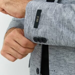 Jobb Hickory-T2 Blazer Pria Slim Fit Abu-Abu