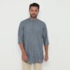 Jobb Khalil Baju Koko Pria Kurta Lengan Pendek Regular Fit Navy