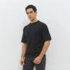 JOBB Leven T-shirt Pria Oversized Dark Black