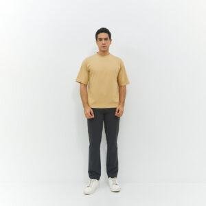 JOBB Leven T-shirt Pria Oversized Dark Khaki