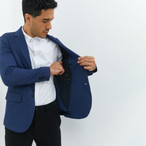 Jobb Pradier-T2 Blazer Pria Slim Fit Navy