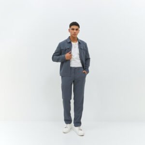 JOBB Rocher Celana Panjang Pria Slim Fit Medium Grey