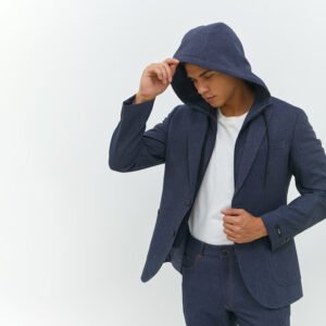 Jobb Ronaldo-T2 Hybird Blazer Pria Slim Fit Navy