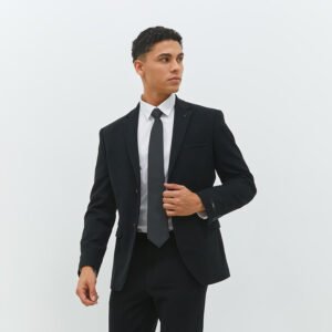 JOBB Topaz-T2 Jas Pria Slim Fit Dark Black