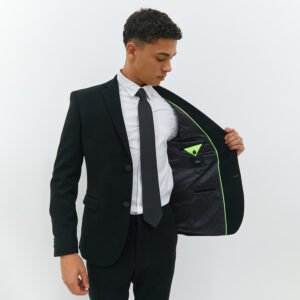 JOBB Topaz-T2 Jas Pria Slim Fit Dark Black