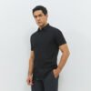 JOBB Trion Kemeja Pria Lengan Pendek Slim Fit Black