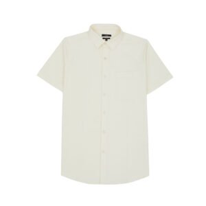 JOBB Truro Kemeja Pria Lengan Pendek Slim Fit Cream