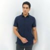 JOBB Truro Kemeja Pria Lengan Pendek Slim Fit Navy