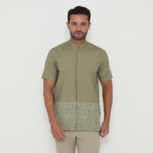 Jobb Zeeshan Baju Koko Pria Lengan Pendek Regular Fit Light Green