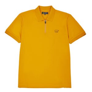 Jack Nicklaus Kenan Polo Shirt Pria Slim Fit Mustard
