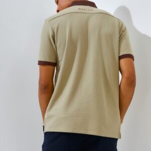 Jack Nicklaus Legend Polo Shirt Pria Regular Fit Sponge Khaki