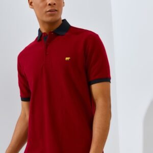 Jack Nicklaus Legend Polo Shirt Pria Regular Fit Burgundy