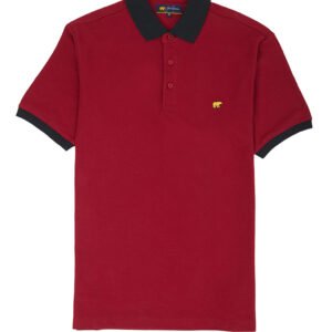 Jack Nicklaus Legend Polo Shirt Pria Regular Fit Burgundy