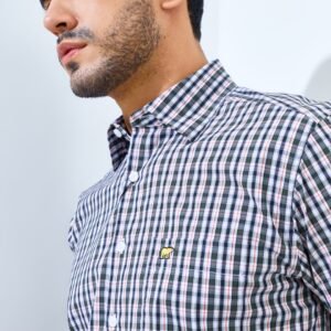 Jack Nicklaus Margaret Premium men's shirt Hounslow Plaid Sage Leaf