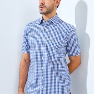 Jack Nicklaus Margaret Premium men's shirt Hounslow Plaid Blue Guard