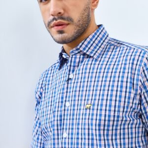 Jack Nicklaus Margaret Premium men's shirt Hounslow Plaid Blue Guard