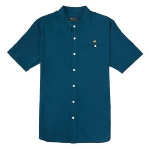 Jack Nicklaus Maximo Kemeja Shanghai Pria Pendek Slim Fit Turquoise