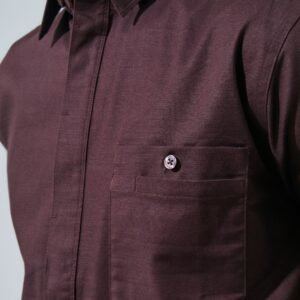 Jack Nicklaus Monarca Kemeja Pria Lengan Pendek Slim Fit Dark Brown