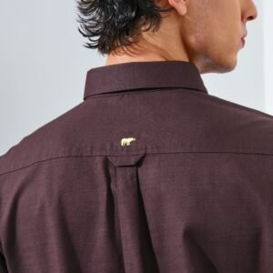 Jack Nicklaus Monarca Kemeja Pria Lengan Pendek Slim Fit Dark Brown