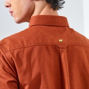 Jack Nicklaus Monarca Kemeja Pria Lengan Pendek Slim Fit Brown Red