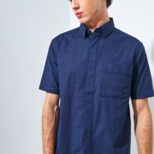 Jack Nicklaus Monarca Kemeja Pria Lengan Pendek Slim Fit Navy