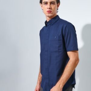 Jack Nicklaus Monarca Kemeja Pria Lengan Pendek Slim Fit Navy