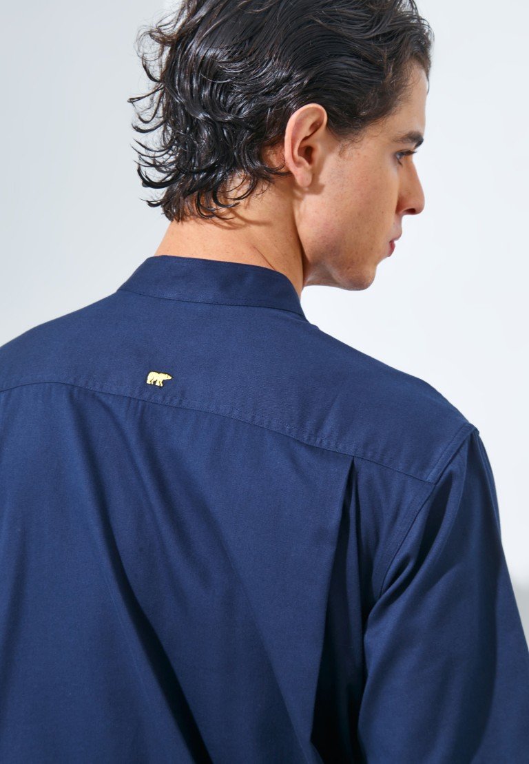 Jack Nicklaus Morata Kemeja Shanghai Pria Pendek Regular Navy - Image 4