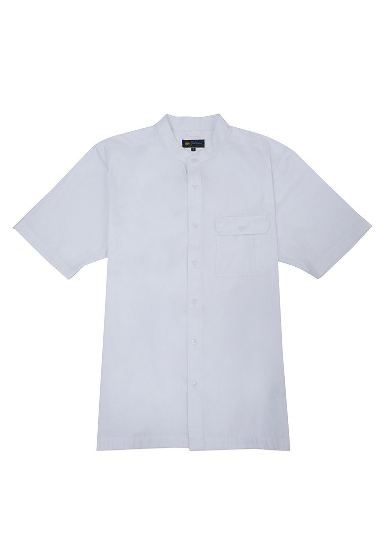 Jack Nicklaus Morata Kemeja Shanghai Pria Pendek Regular White - Image 7