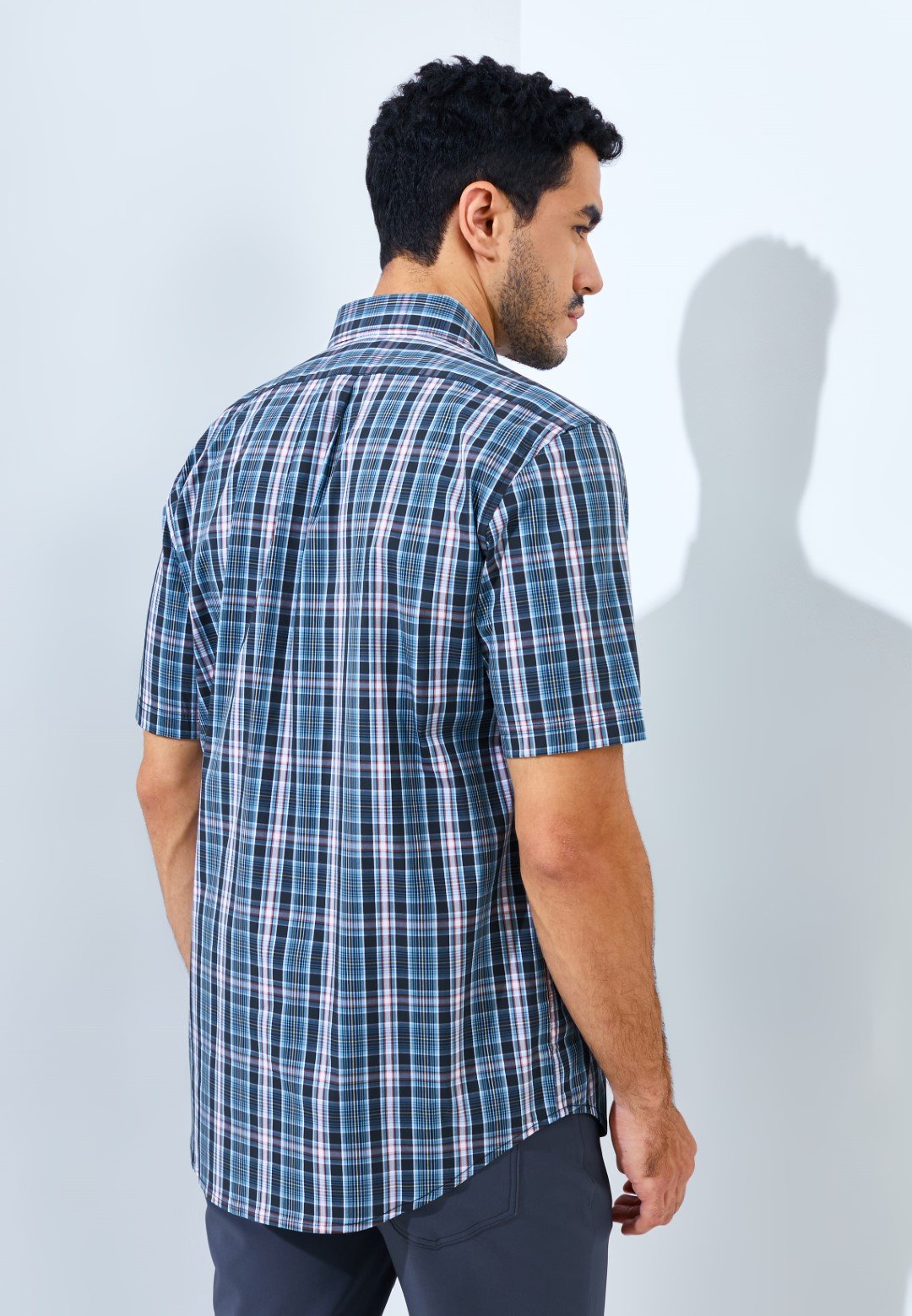 Jack Nicklaus Parkway Premium men's shirt Epping Plaid Virtual Olive - Image 5