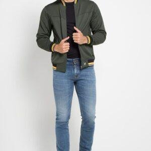 d&f jaket bomber pria - abu-abu
