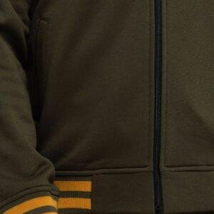 Jacket Bomber Contrast Collar-Olive