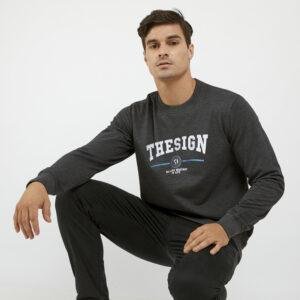 d&f sweatshirt pria unisex thesign - abu-abu