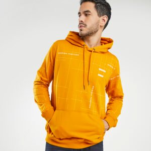 d&f sweatshirt hoodie pria unisex  L/S line - mustard