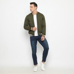 d&f jaket pria unisex bomber - olive