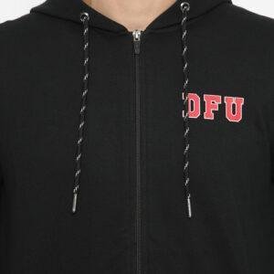 d&f sweatshirt hoodie pria unisex dfu - hitam